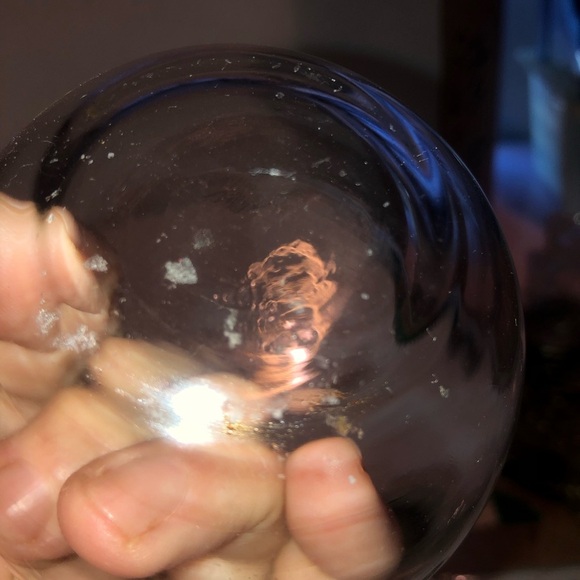 Vintage luminarc France clear glass apple shaped container with lid. - Picture 7 of 9